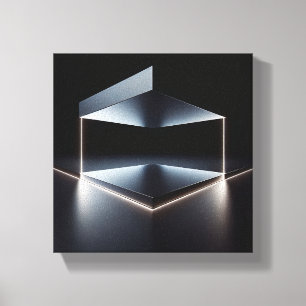 Modern Minimalist Luminous Stage - Abstract 3D  Canvas Print