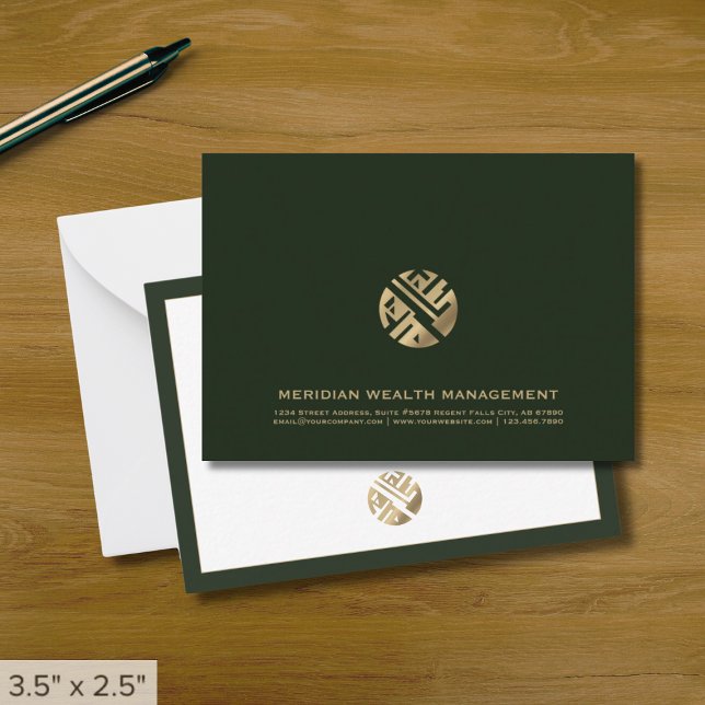 Modern Minimalist Luxury Business Note Card (Creator Uploaded)