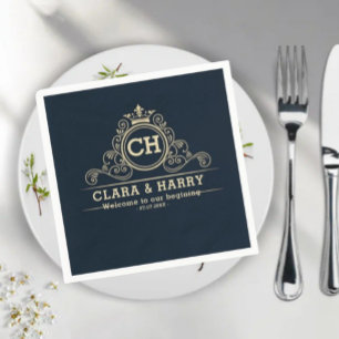 Modern minimalist luxury champagne champagne gold napkins