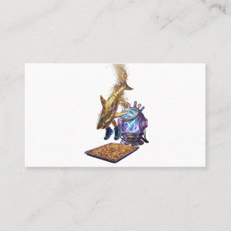 Modern Minimalist Luxury Cyber Shark - Neon Aesthe Business Card