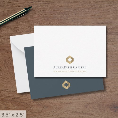 Modern Minimalist Luxury Logo Note Card