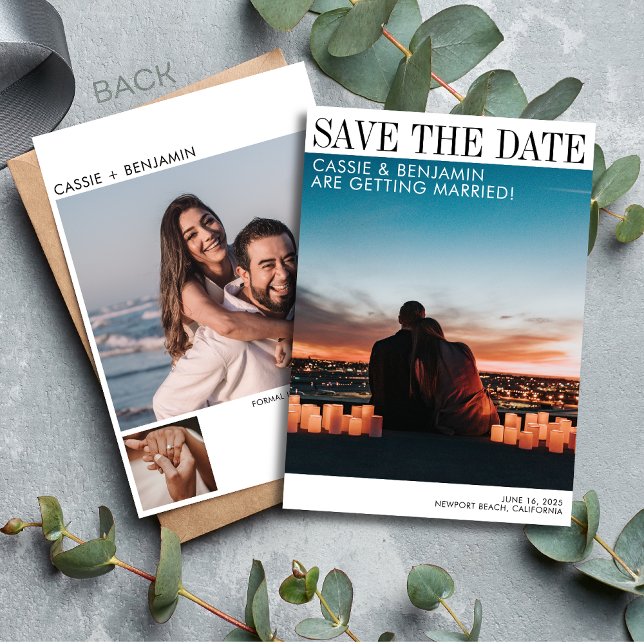 Modern Minimalist Magazine Style Save The Date (Creator Uploaded)