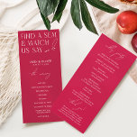 Modern Minimalist Magenta Wedding Programs<br><div class="desc">Designed to coordinate with for the «Bright» Wedding Invitation Collection. To change details,  click «Details». To move the text or change the size,  font,  or color,  click «Edit using Design Tool». View the collection link on this page to see all of the matching items in this beautiful design.</div>