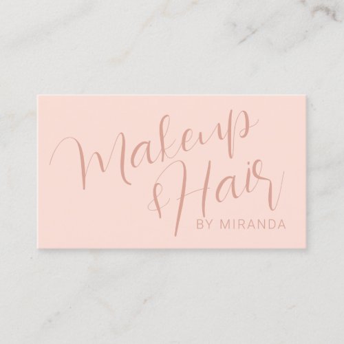 Modern Minimalist Makeup and Hair Stylist Business Business Card