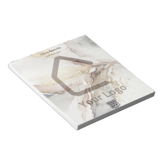 Modern Minimalist Marble Texture Overlay Neutral Notepad | Zazzle