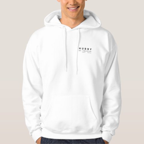 Modern Minimalist Matching Hubby Mr Year Establish Hoodie