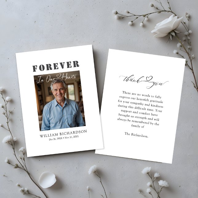 Modern Minimalist  Memorial  Funeral Sympathy  Note Card (Creator Uploaded)
