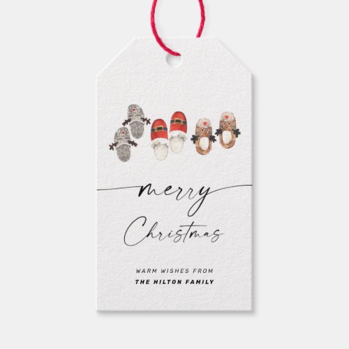 Modern Minimalist Merry Christmas Holiday  Gift Tags