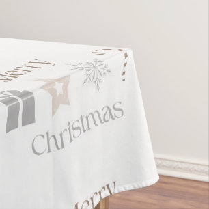 Modern Minimalist Merry Christmas Party Holiday Tablecloth
