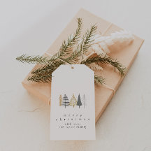 modern minimalist merry christmas tag template