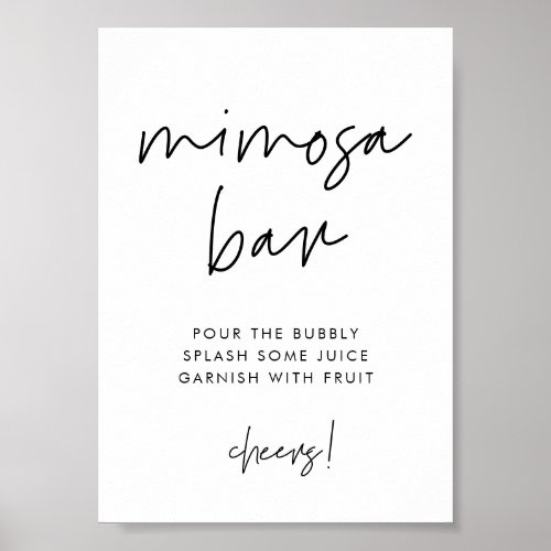 Modern Minimalist Mimosa bar sign