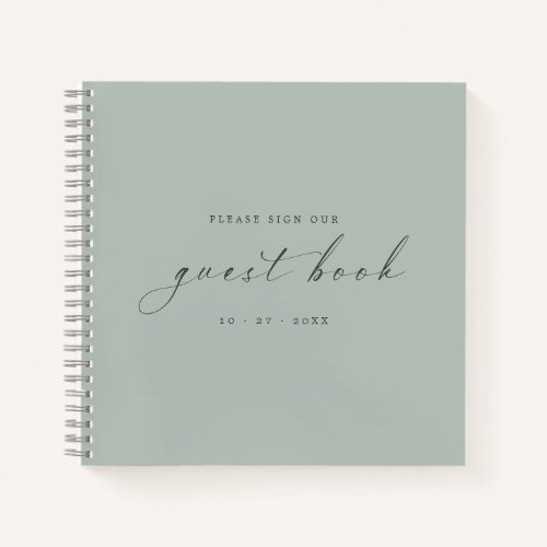 Modern Minimalist Mint Guest Book Weddings