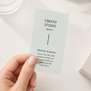Modern Minimalist Mint Transparent Clear Business Cards