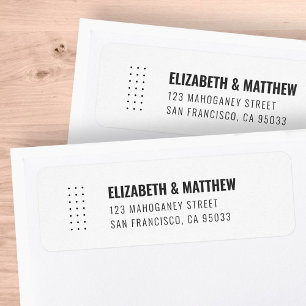 Modern Minimalist Modern Geometric Return Address Label