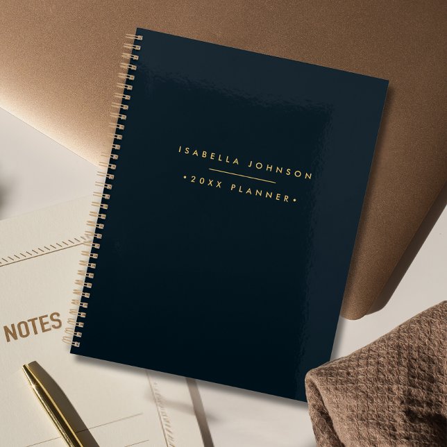 Modern Minimalist Monogram | Black Gold Planner (Creator Uploaded)