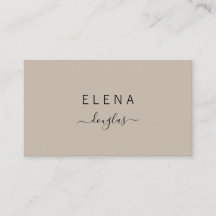 Modern Minimalist Monogram BrownNeutral Profession