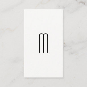 Modern Minimalist Monogram Business Card