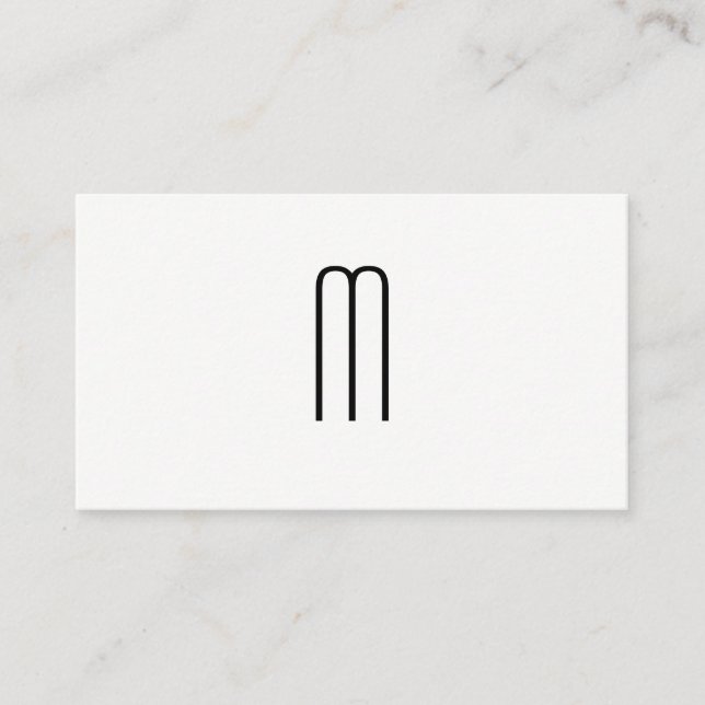 Modern Minimalist Monogram Business Card (Front)