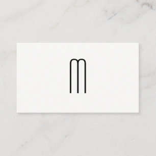 Modern Minimalist Monogram Business Card