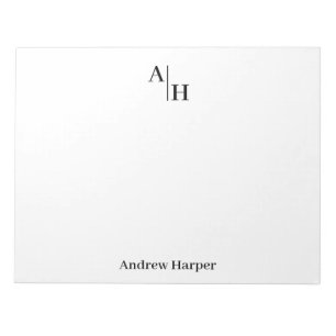 Modern Minimalist Monogram Business Notepad