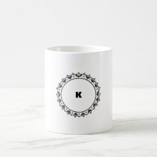 Modern Minimalist Monogram Coffee Mug