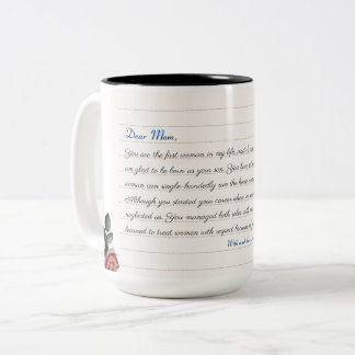 Modern Minimalist Monogram Custom Photo Collage Two-Tone Coffee Mug