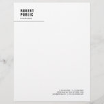 Modern Minimalist Monogram Elegant White Template Letterhead<br><div class="desc">Modern Minimalist Monogram Elegant White Template Letterhead.</div>