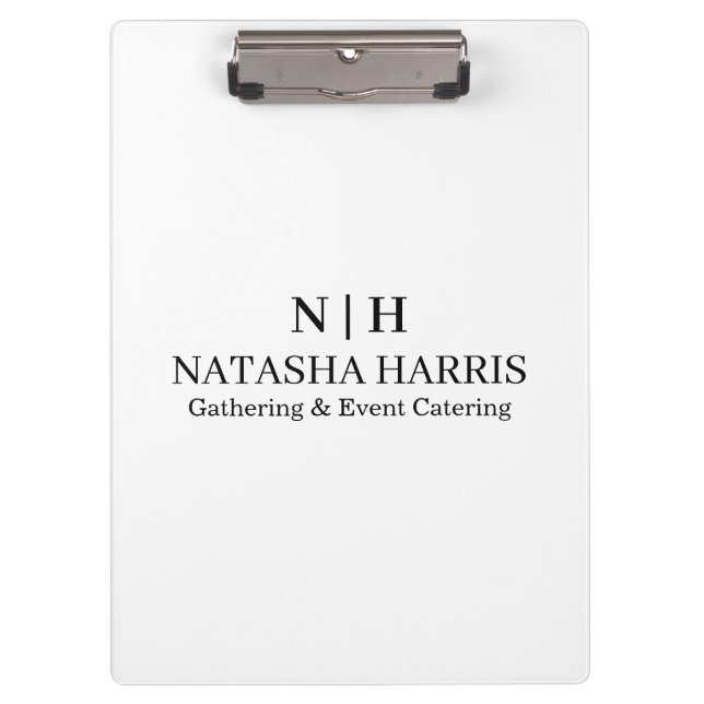 Modern Minimalist Monogram Logo clipboard (Front)