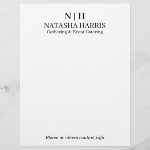 Modern Minimalist Monogram Logo letterhead