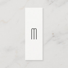 Modern Minimalist Monogram Mini Business Card