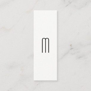 Modern Minimalist Monogram Mini Business Card