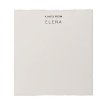 Modern Minimalist Monogram Neutral A Note From