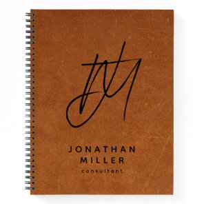 Modern Minimalist Monogram Notebook