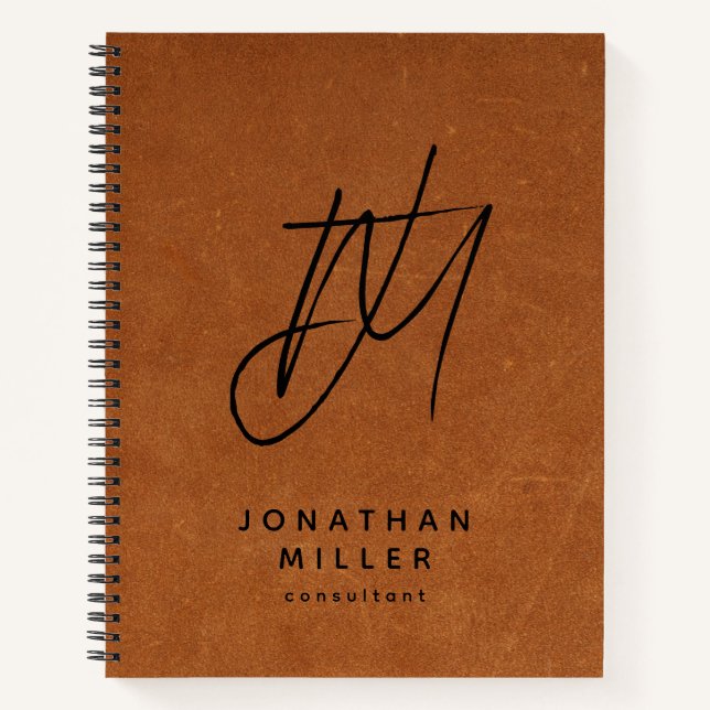 Modern Minimalist Monogram Notebook (Front)