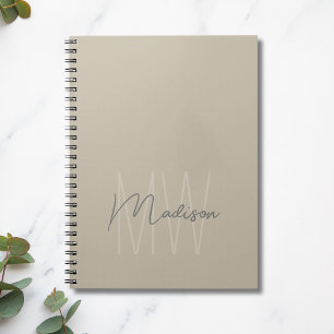 Modern Minimalist Monogram Notebook