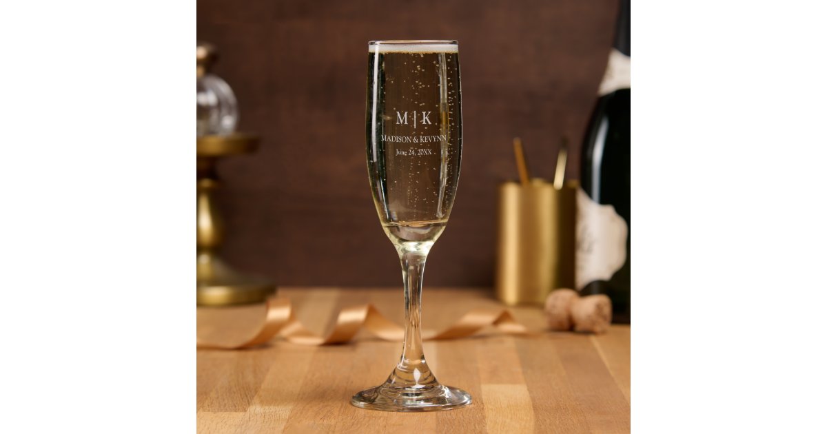 Custom Champagne Flutes for Wedding Toast
