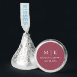 Modern Minimalist Monogram Wedding Rose Hershey®'s Kisses®<br><div class="desc">Modern Minimalist yet Elegant Couple Monogram Initials,  Names and Date Wedding Chocolate Candy - Rose</div>