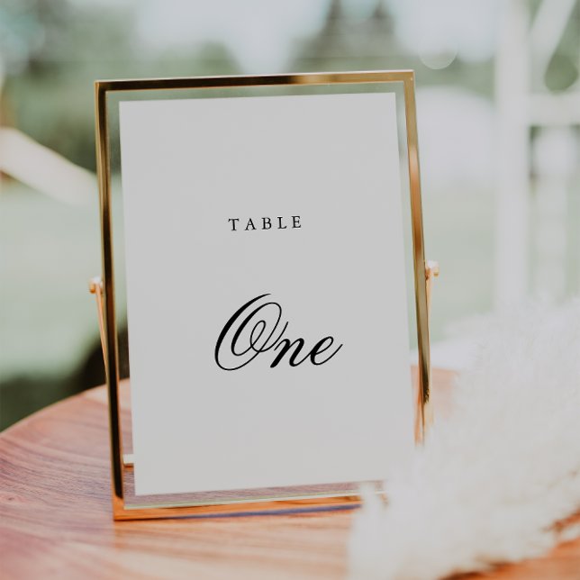 Modern Minimalist Monogram Wedding Table Number (Creator Uploaded)