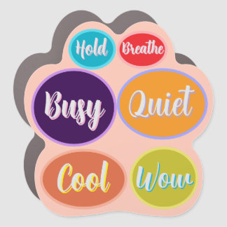 Modern Minimalist Mood Grid Car Magnet