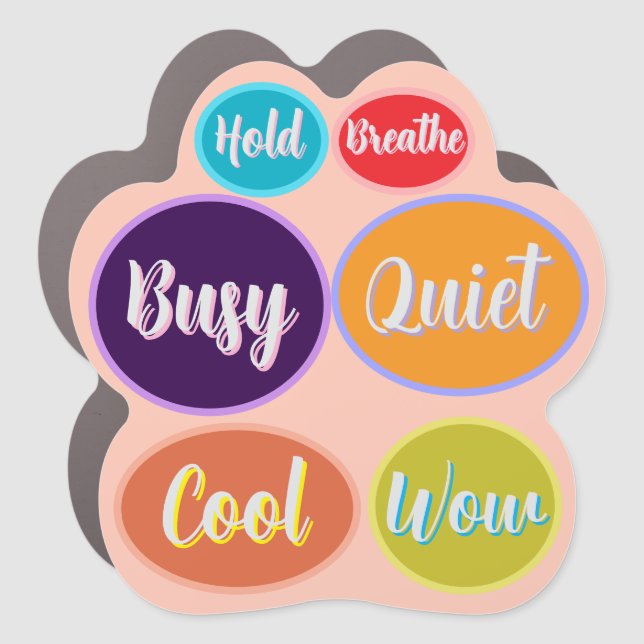 Modern Minimalist Mood Grid Car Magnet (Front)