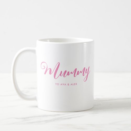 Modern Minimalist Mothers Day Handwritten Mommy Coffee Mug