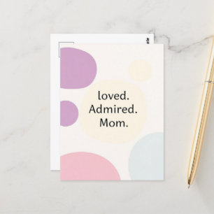 Modern Minimalist Mothers Day Postcard