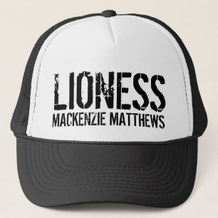 Modern Minimalist Motivational Lioness Vintage Trucker Hat