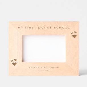 Modern Minimalist My First Day Of School Engraved Frames