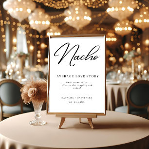 Modern Minimalist Nacho Bar Wedding Station sign