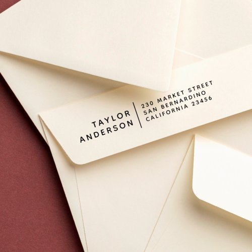 Modern Minimalist Name  Address Self_inking Stamp
