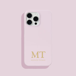 Modern Minimalist Name Initial Monogram iPhone 15 Pro Max Case