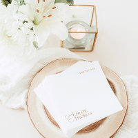Modern Minimalist Napkins for Wedding Reception