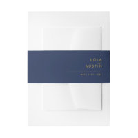 Modern Minimalist Navy Blue | Gold