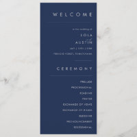 Modern Minimalist Navy Blue | Silver Wedding